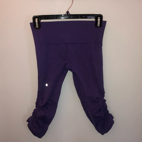 Lululemon Purple Cropped Leggings - Picture 4 of 5